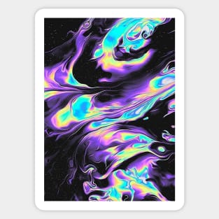 Neon Purple & Blue Pattern Sticker